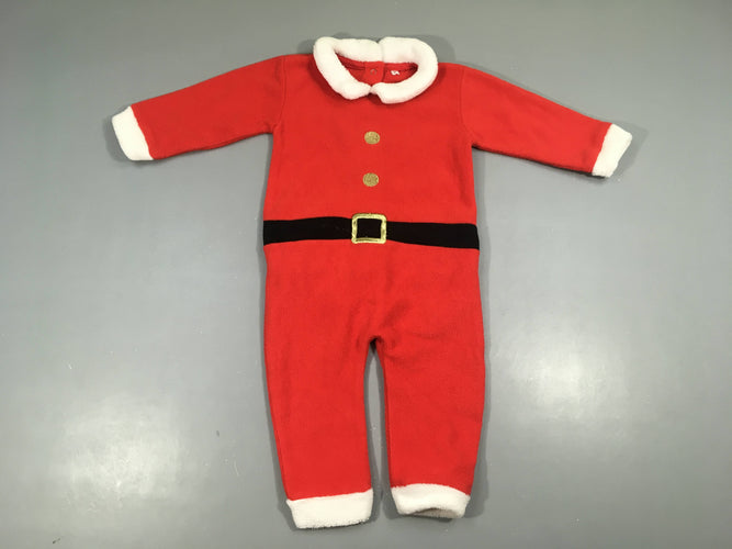 Combinaison polar rouge Noël, moins cher chez Petit Kiwi