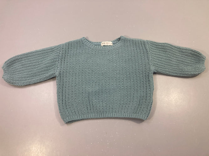 Pull mailles bleu, moins cher chez Petit Kiwi