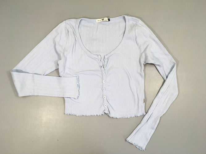 Gilet fin ml bleu clair ajouré, moins cher chez Petit Kiwi