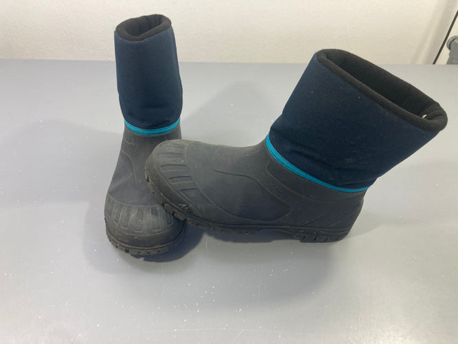 Bottes de neige fourées bleu foncé, moins cher chez Petit Kiwi