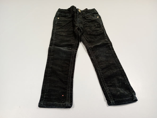 Pantalon velours côtelé noir, moins cher chez Petit Kiwi