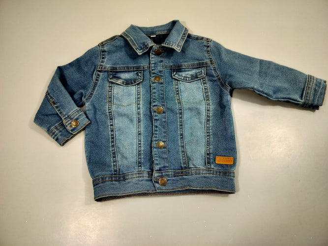 Veste en jean légère 73% coton, 25% polyester 2% élasthanne, moins cher chez Petit Kiwi