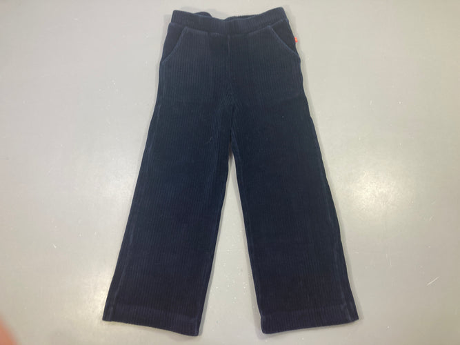 Pantalon velours côtelé bleu marine large, moins cher chez Petit Kiwi
