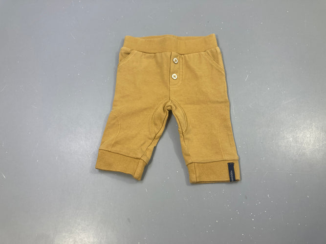 Pantalon jersey moutarde boutons décoratifs avt, moins cher chez Petit Kiwi