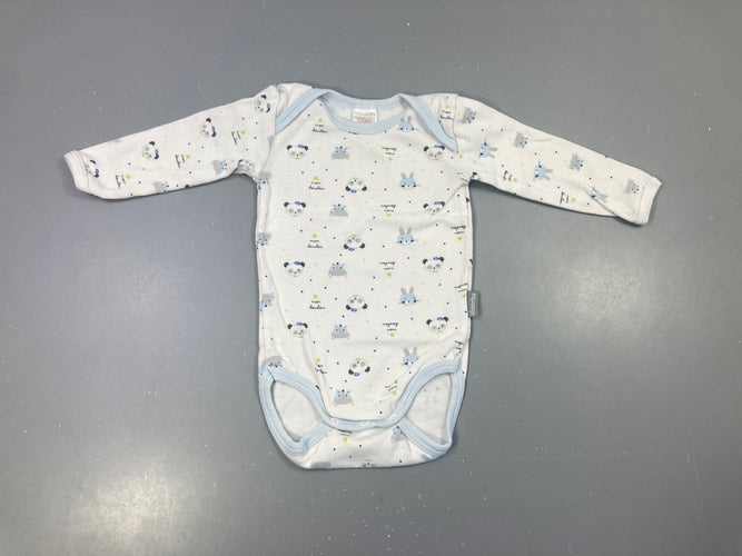 Body m.l blanc animaux, moins cher chez Petit Kiwi