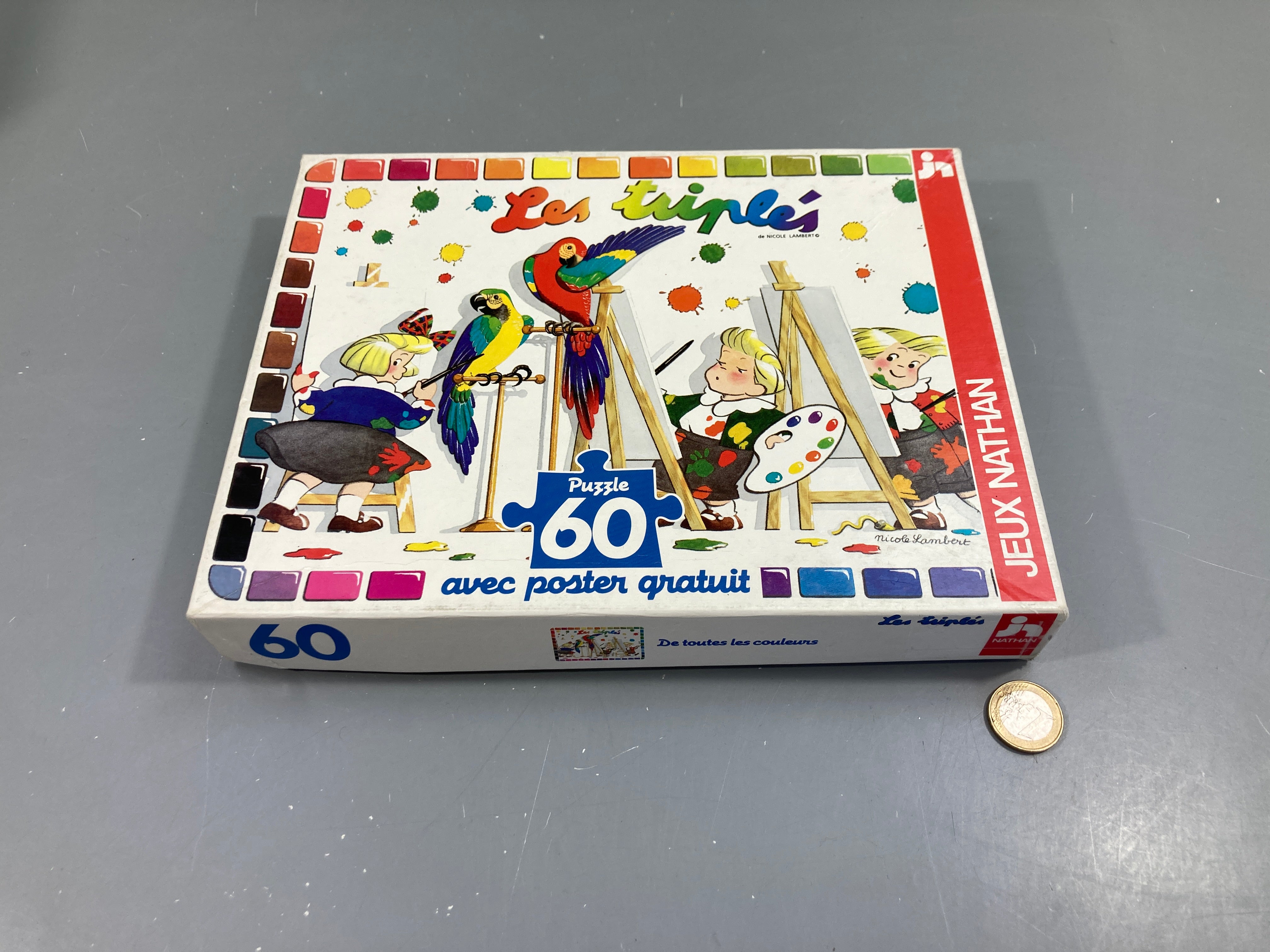 Puzzle 60 pcs les triplés, de toutes les couleurs, boite abîmée
