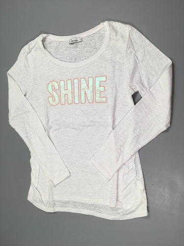 T-shirt m.l blanc flammé Shine, moins cher chez Petit Kiwi