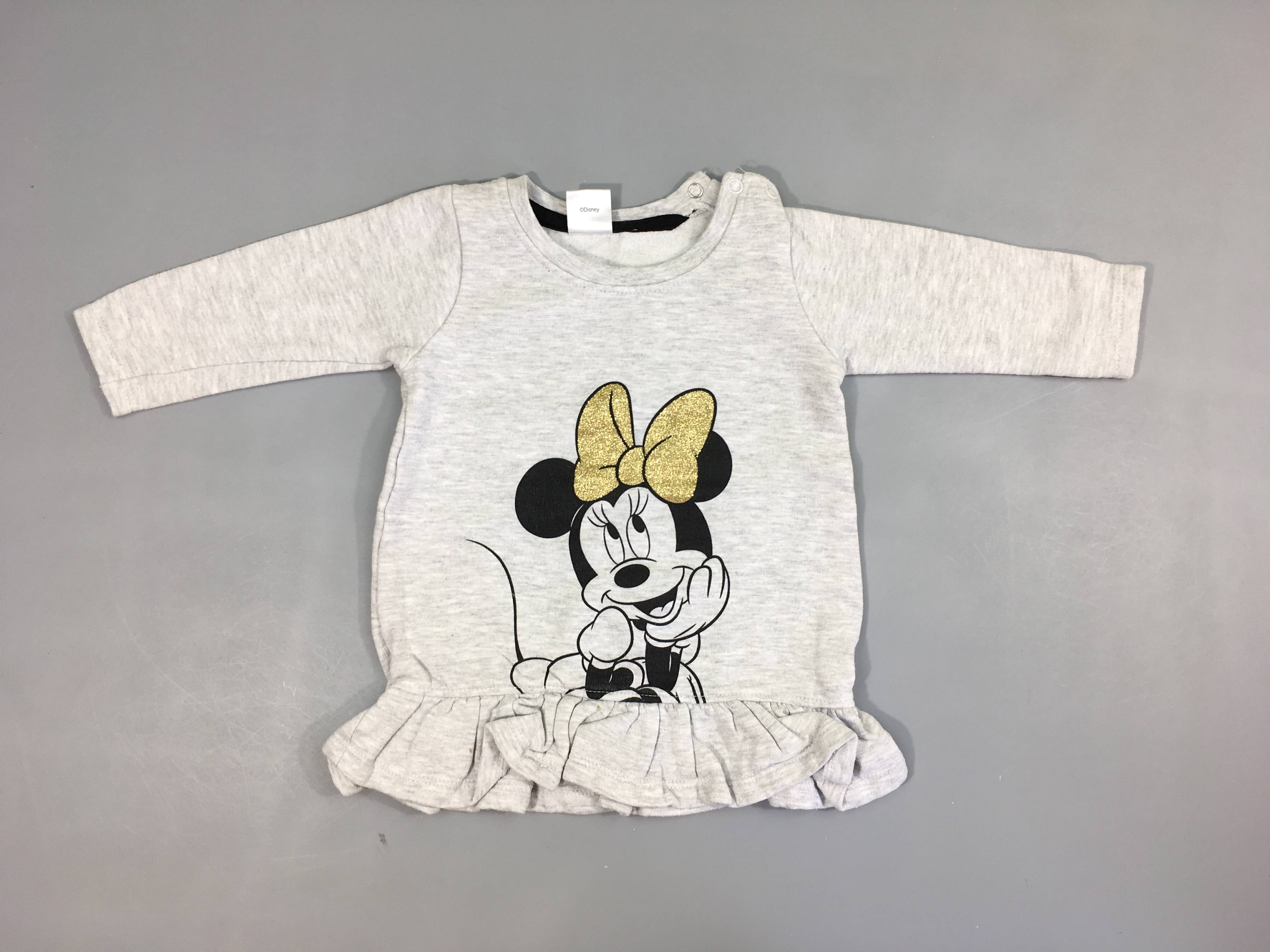 Robe sweat m.l gris chiné Minnie