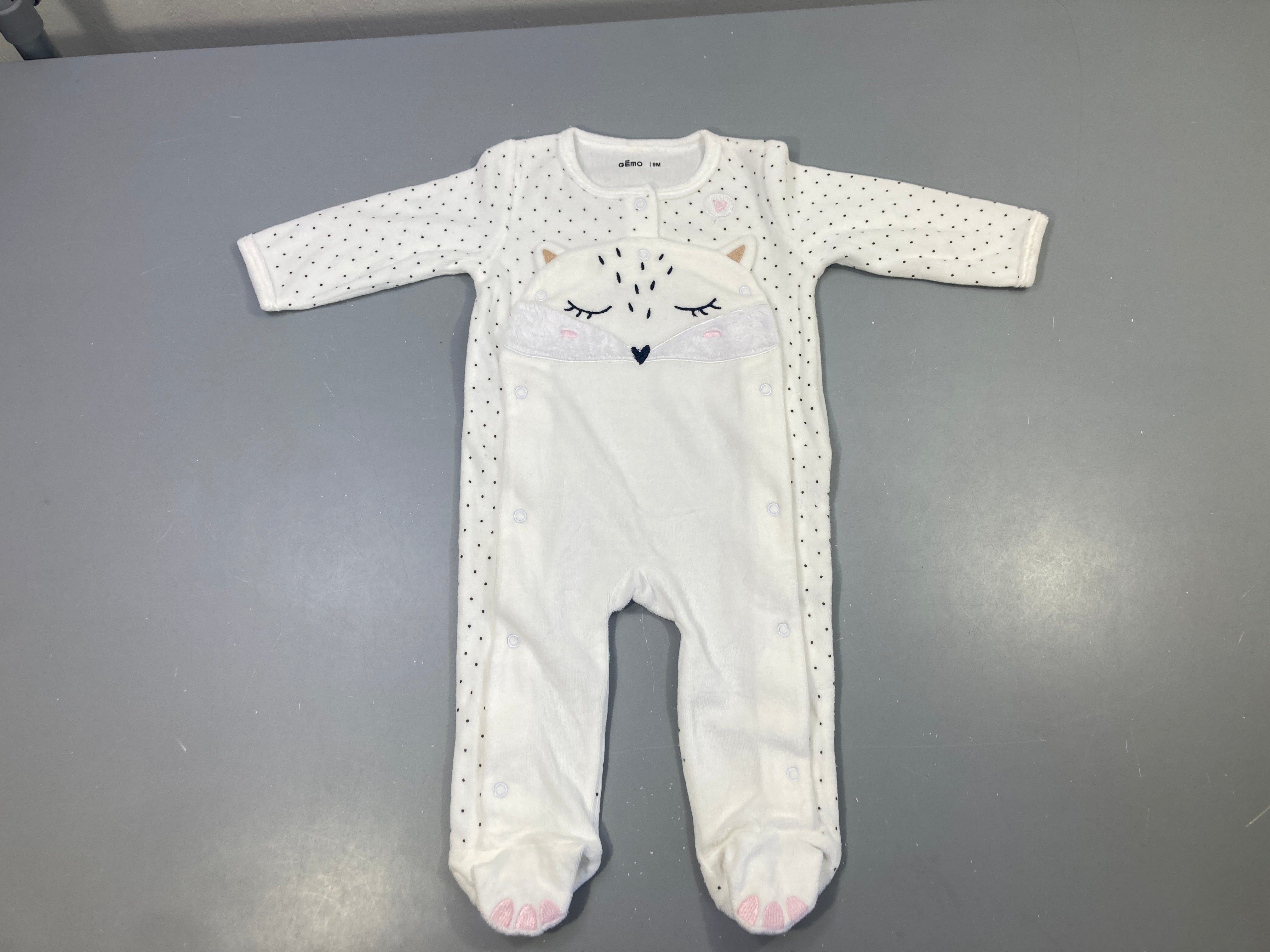 Pyjama blanc pois renard