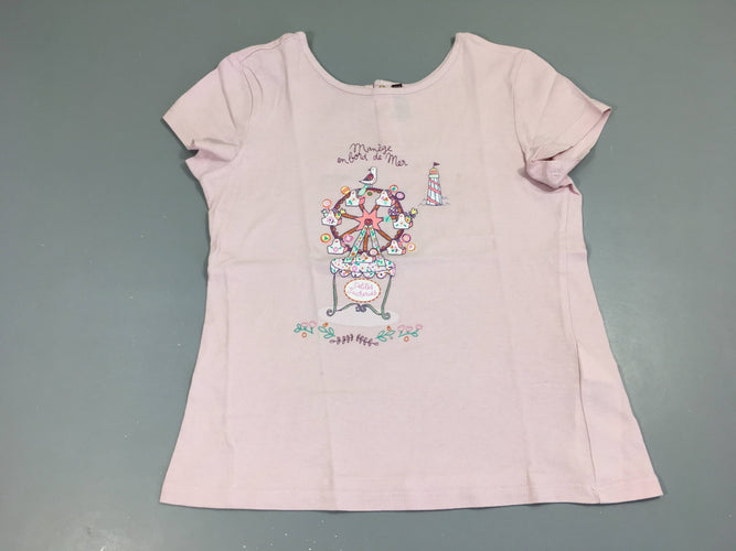 T-shirt m.c rose manège, moins cher chez Petit Kiwi