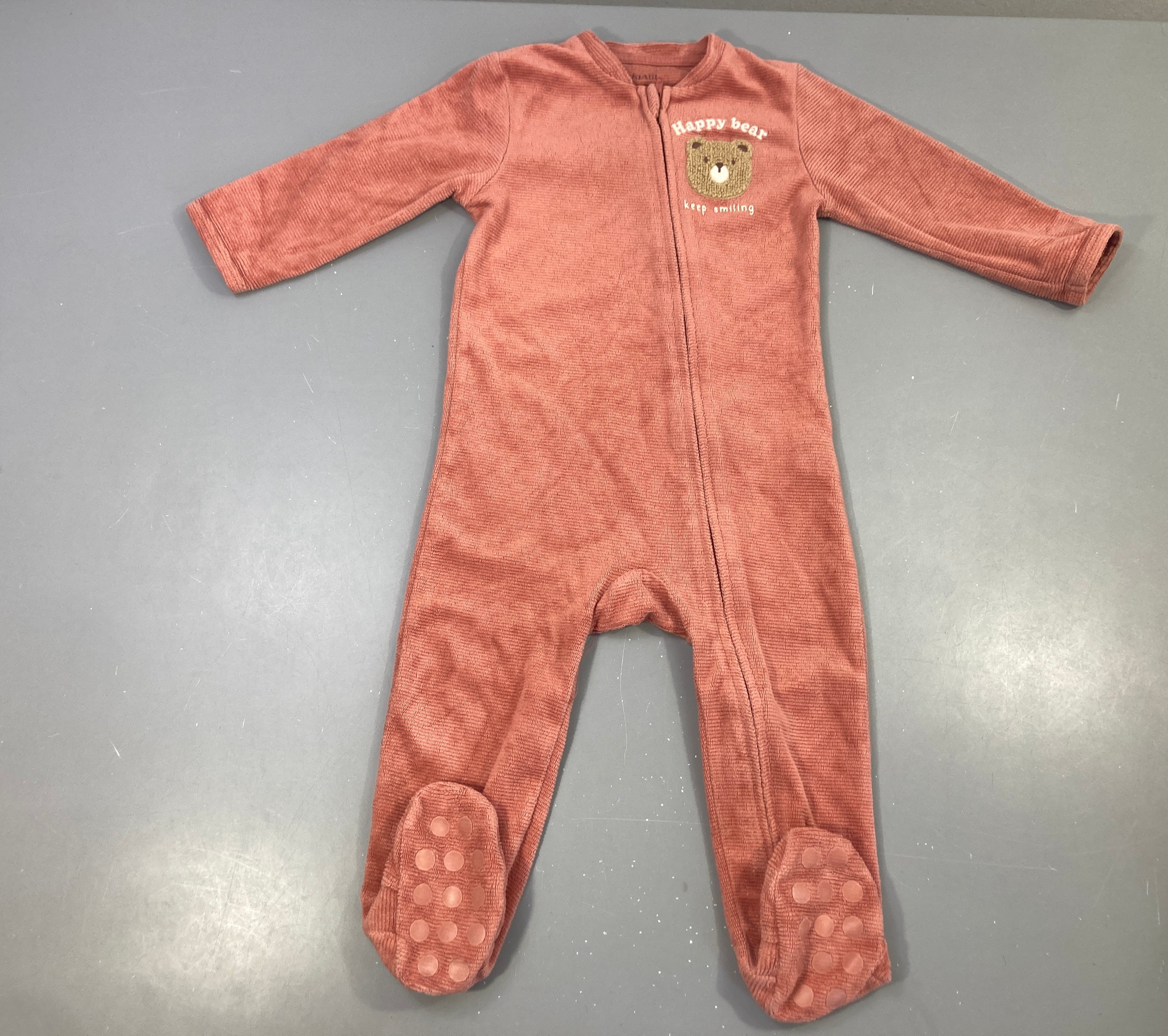 Pyjama rose ourson zippé
