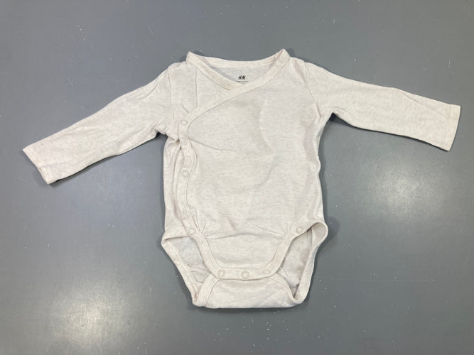 Body ml croisé beige chiné, moins cher chez Petit Kiwi
