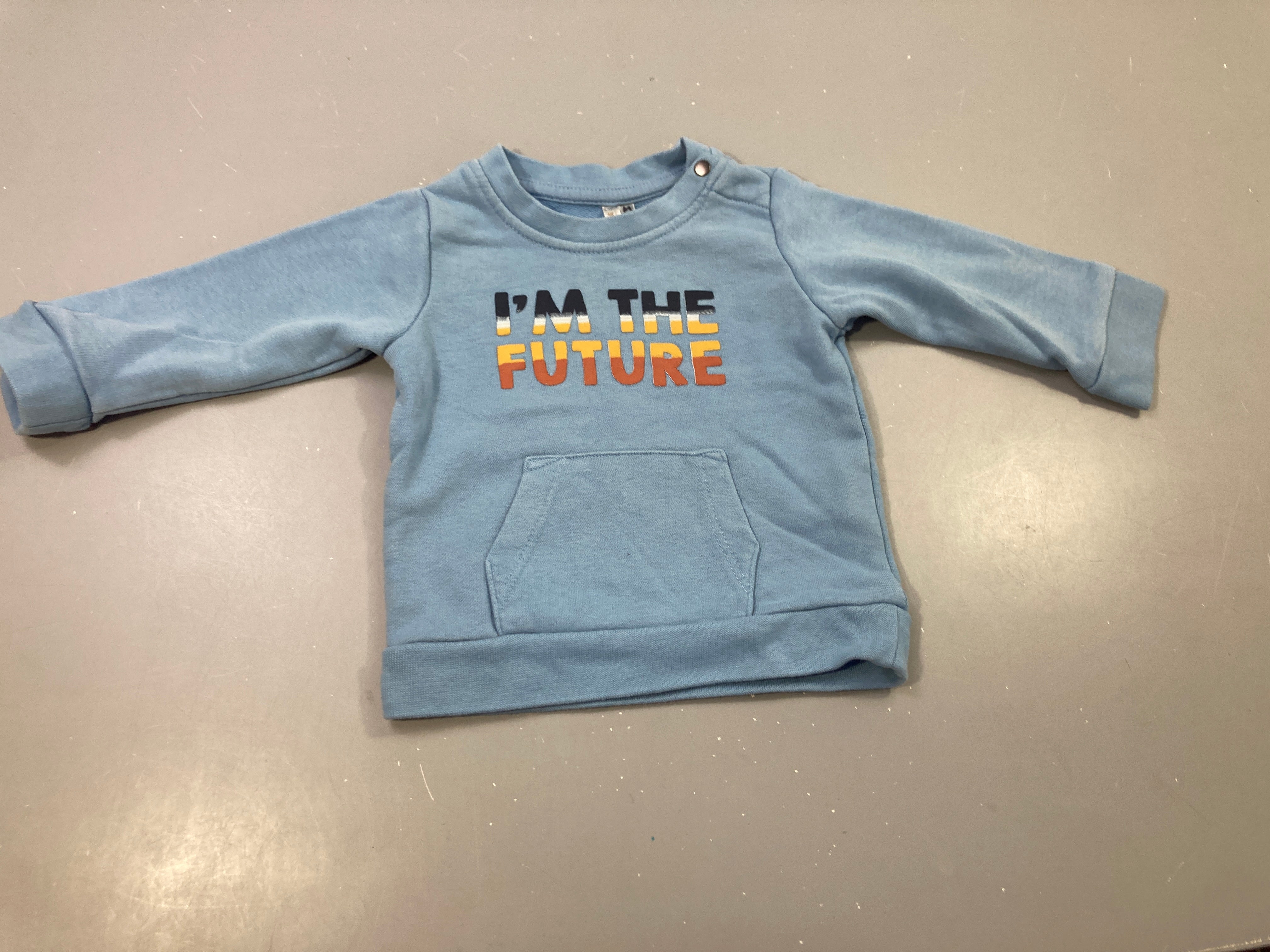 Sweat bleu I'm the future poche