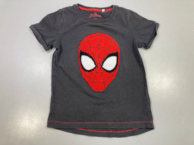 T-shirt m.c gris foncé Spiderman, bouloché, moins cher chez Petit Kiwi