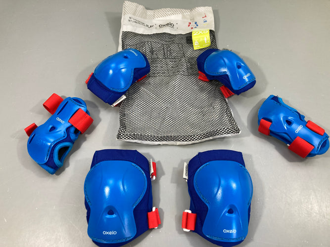 Kit de 3 prote.ctions bleu Oxelo 2XS 3-7a -de 25kg, moins cher chez Petit Kiwi