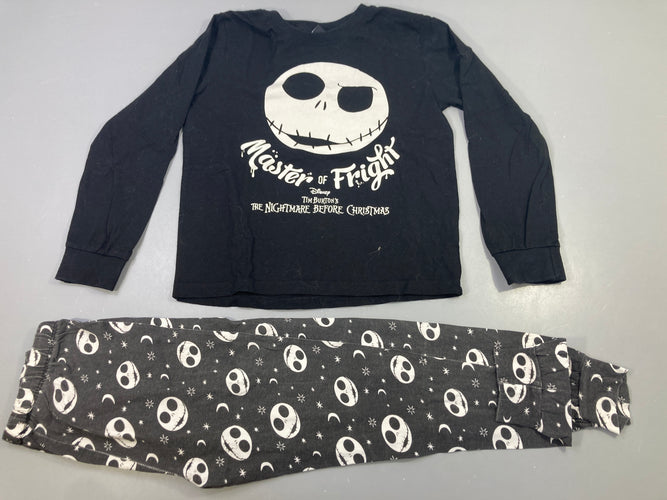 Pyjama 2pcs jersey noir L'étrange Noël de Mister jack, moins cher chez Petit Kiwi
