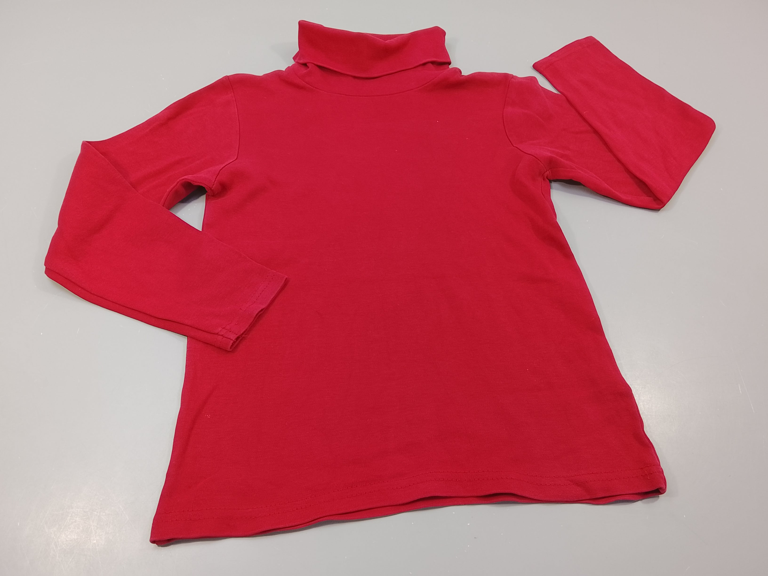 T-shirt m.l col roulé rouge