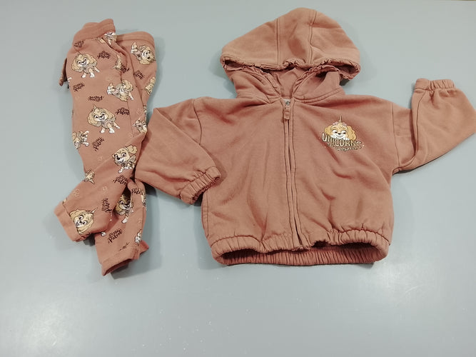 Ensemble jogging vieux rose Stella (Pat Patrouille) "unicorns", moins cher chez Petit Kiwi