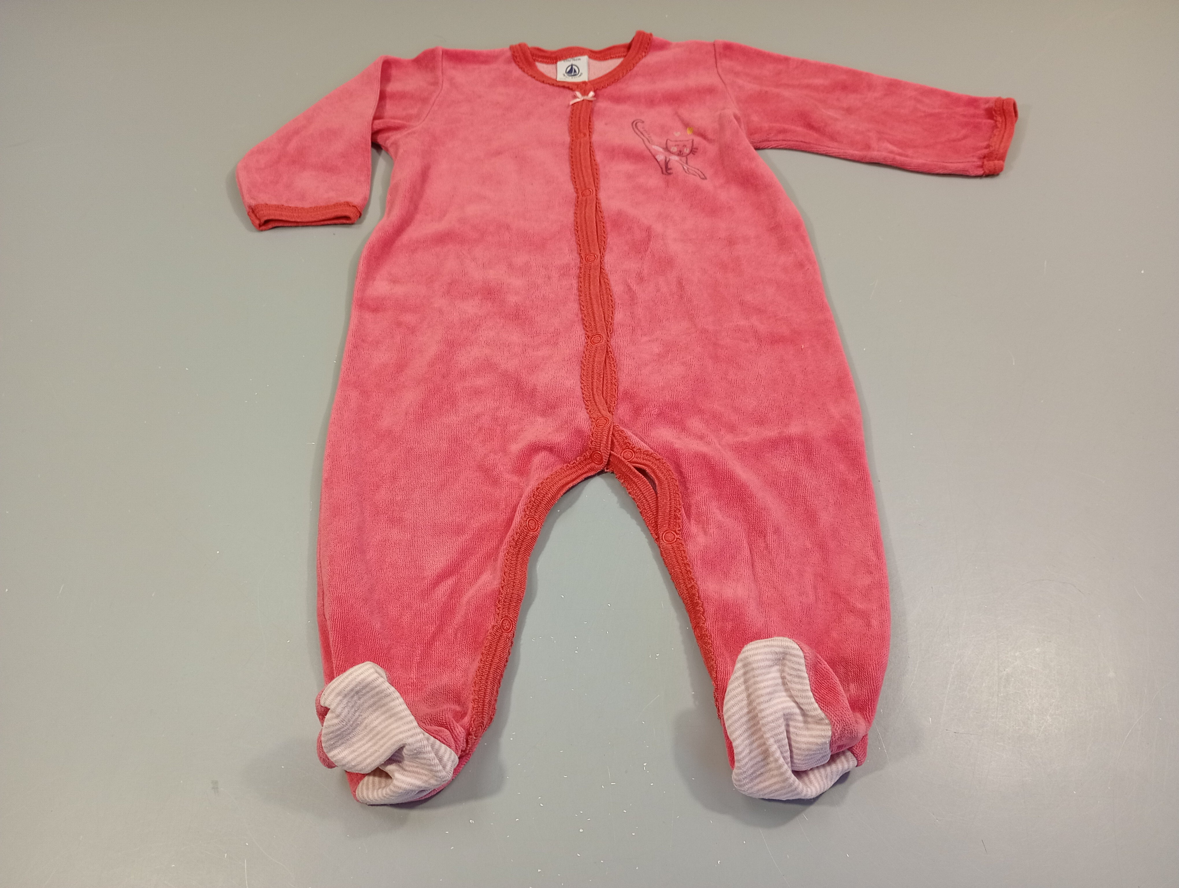 Pyjama velours rose , chat