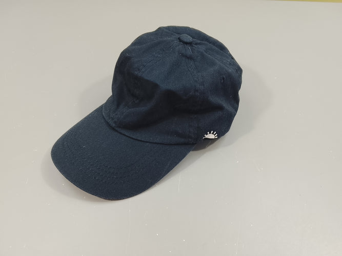 Casquette bleu marine, soleil blanc, moins cher chez Petit Kiwi