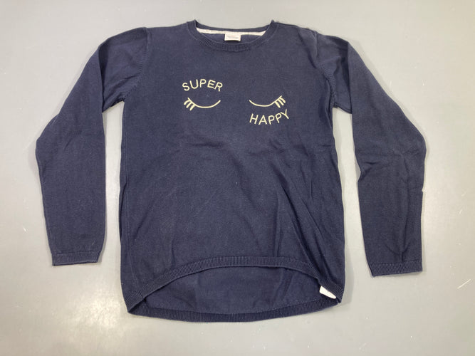 Pull marine Super Happy, moins cher chez Petit Kiwi