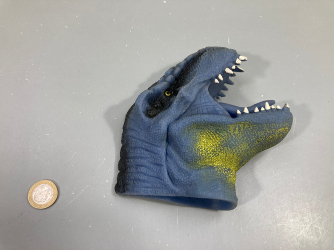 Marionnette à main, tête de Tyrannosaure Rex. Dino world, moins cher chez Petit Kiwi
