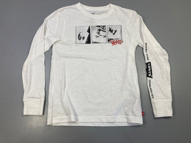 T-shirt m.l blanc flammé Skate  "Levis", moins cher chez Petit Kiwi