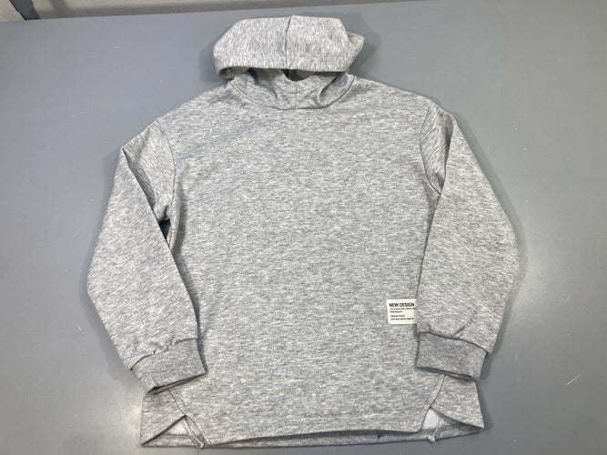 Sweat à capuche gris chiné, moins cher chez Petit Kiwi