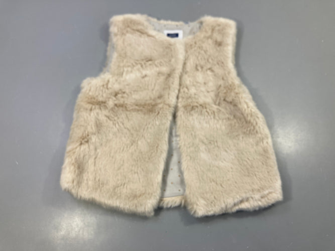 Gilet de berger peluche beige, moins cher chez Petit Kiwi