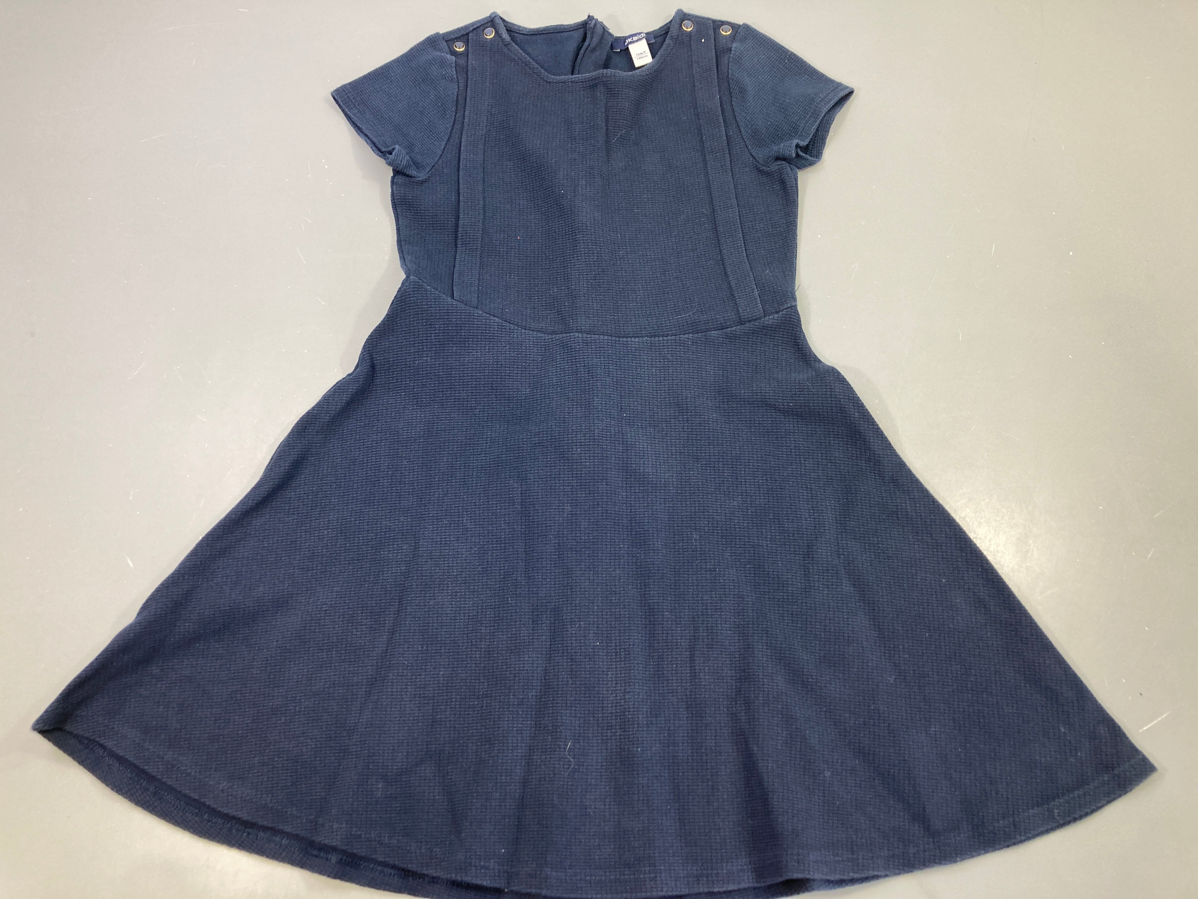 Robe m.c molleton texturé bleu foncé