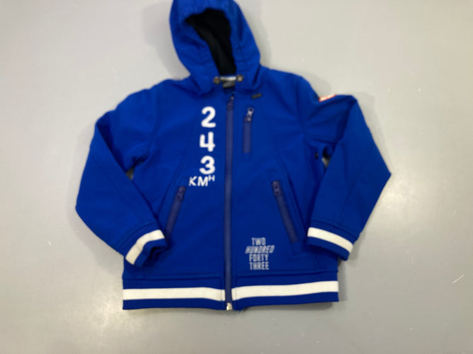 Veste softshell zippée bleu à capuche baker bridge, moins cher chez Petit Kiwi