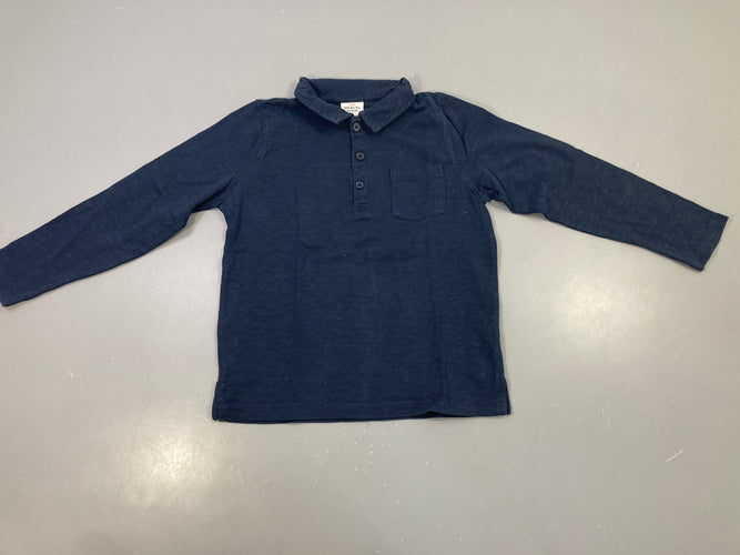 Polo m.l jersey bleu foncé, moins cher chez Petit Kiwi