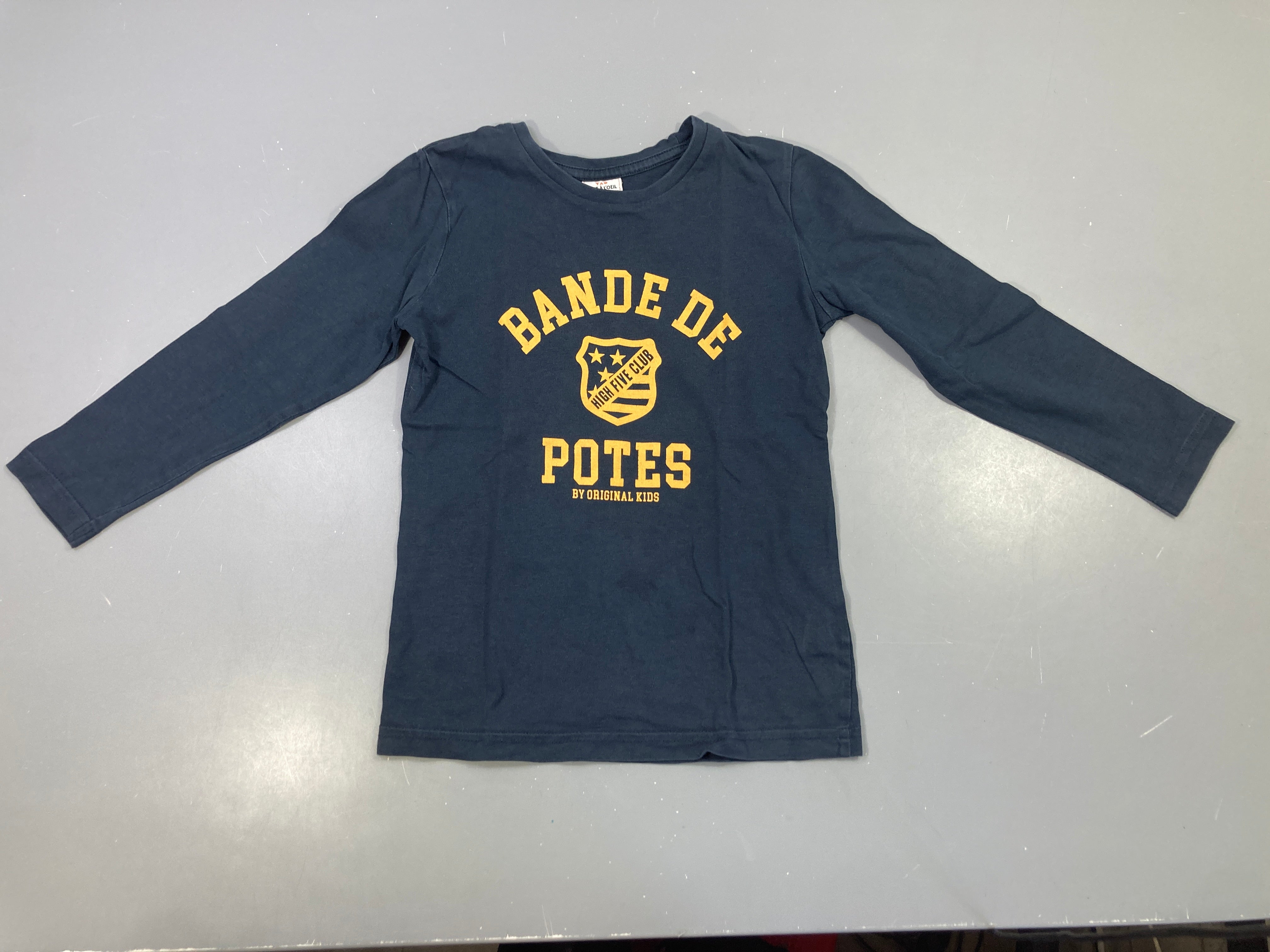 T-shirt m.l bleu foncé bande de potes