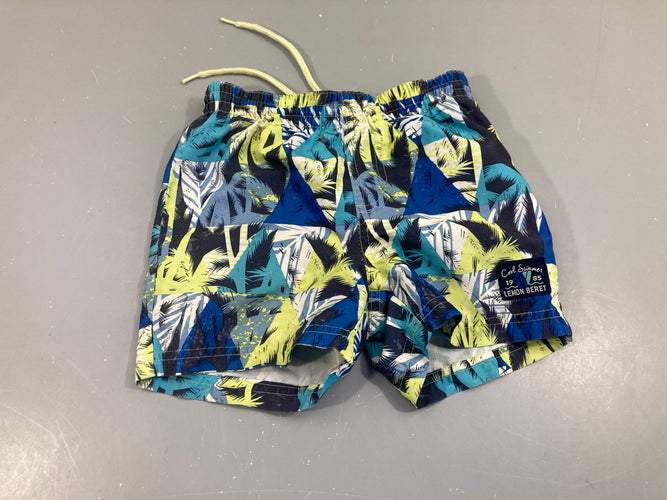 Maillot short bleu et vert, moins cher chez Petit Kiwi
