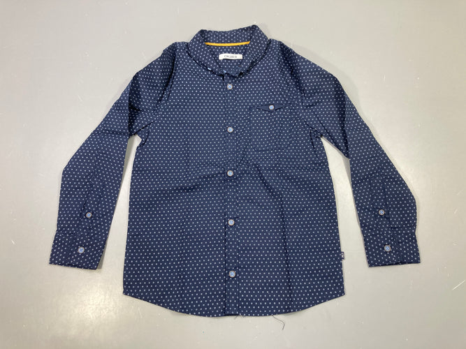 Chemise m.l bleu foncé carrés, moins cher chez Petit Kiwi