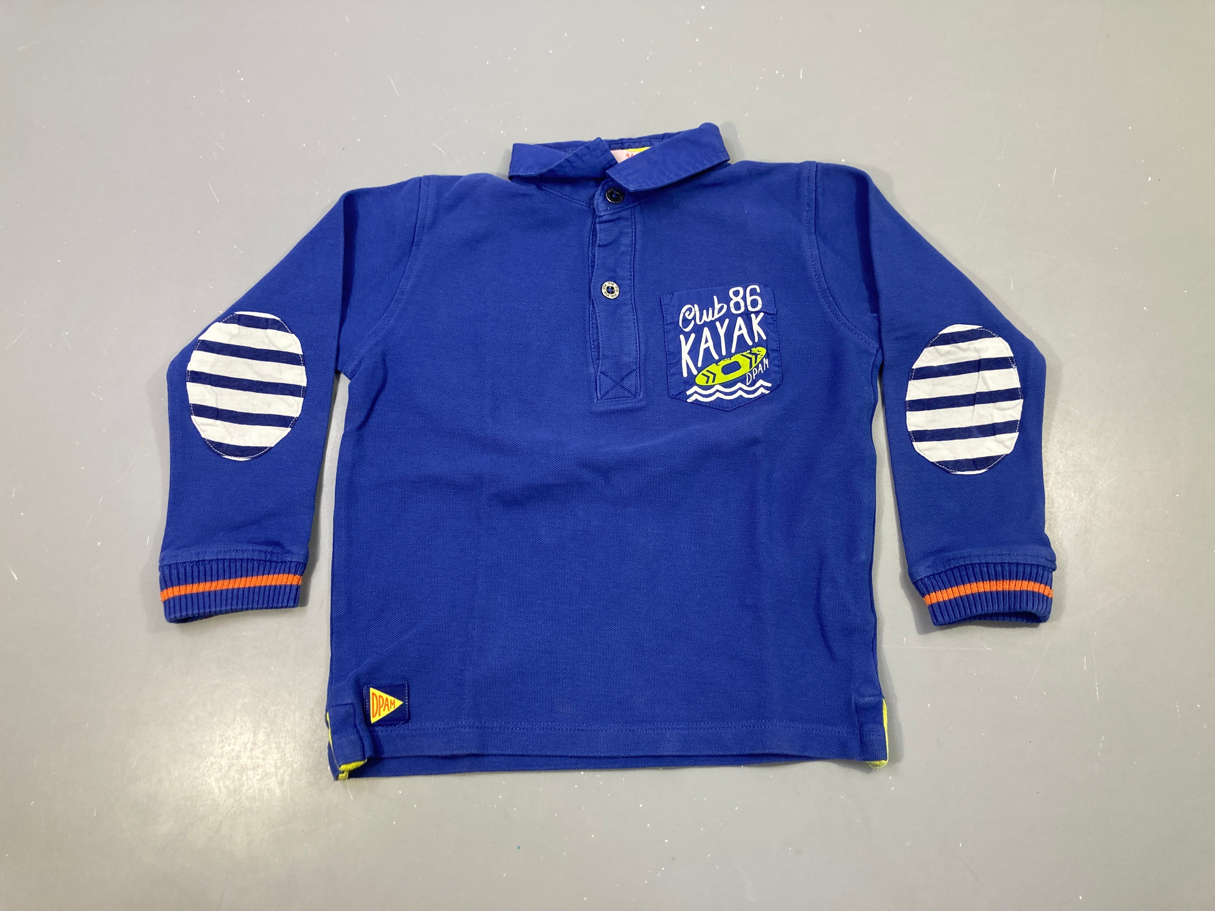 Polo m.l bleu kayak