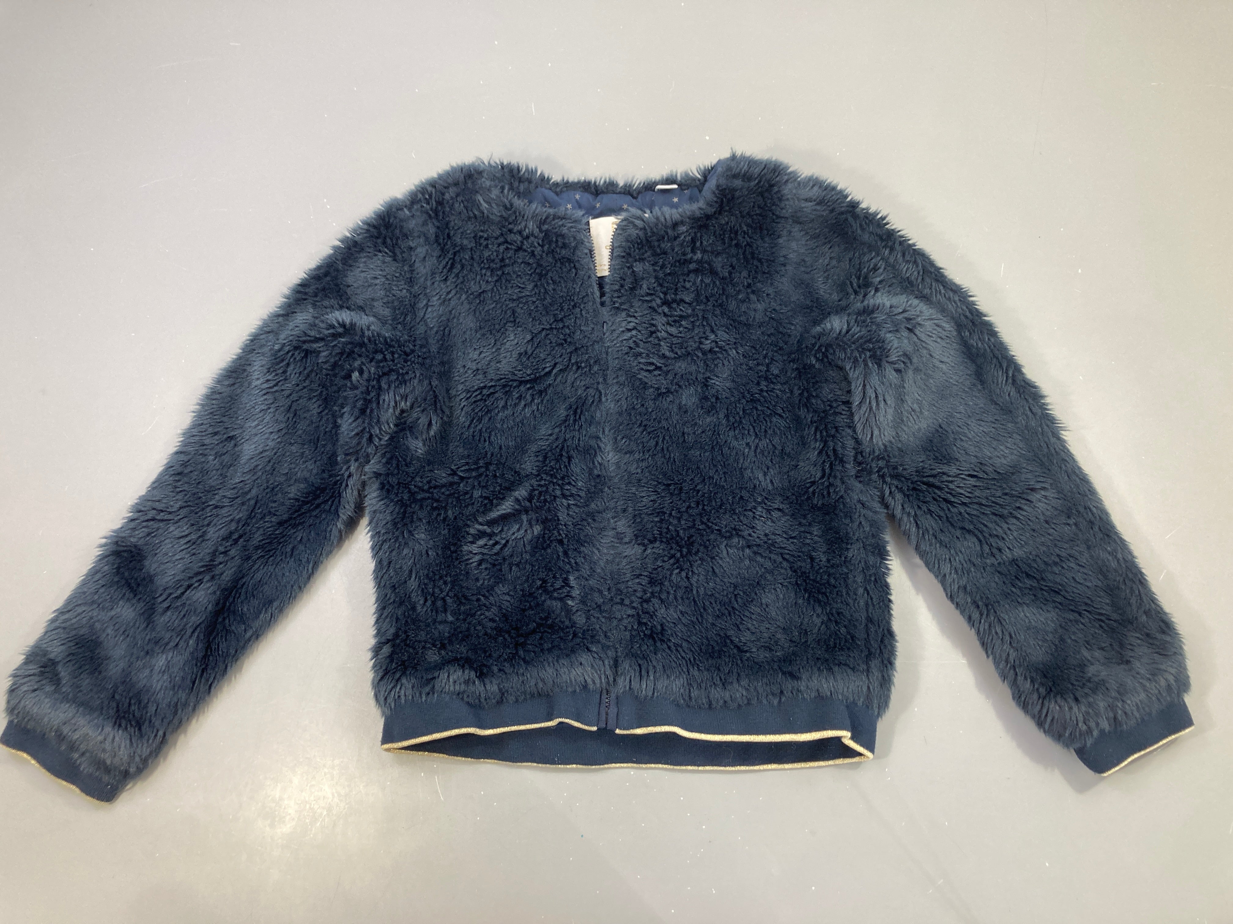 Gilet peluche bleu foncé