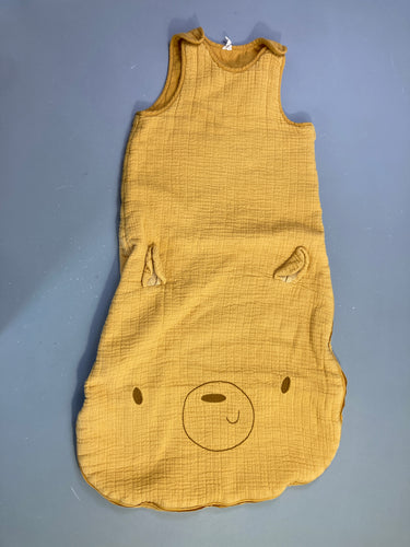 Gigoteuse s.m moutarde visage ourson brodé 75 cm, moins cher chez Petit Kiwi
