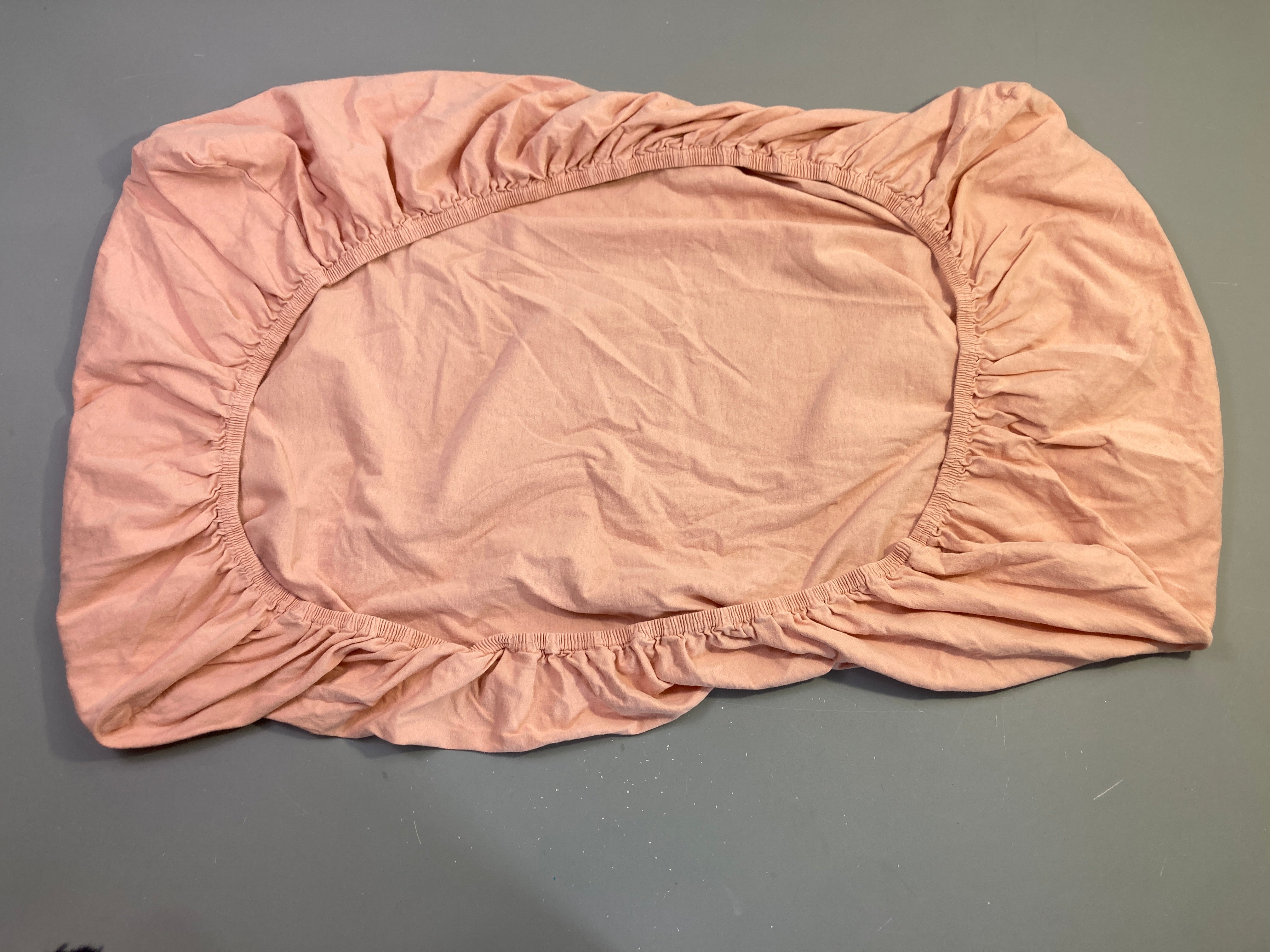 Drap housse rose saumoné Lit 60-120cm