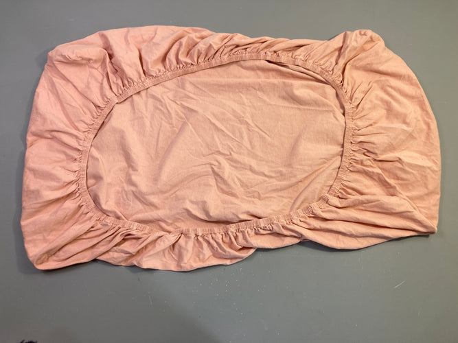 Drap housse rose saumoné Lit 60-120cm, moins cher chez Petit Kiwi