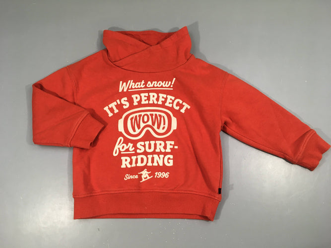 Sweat rouge It's Perfect, moins cher chez Petit Kiwi