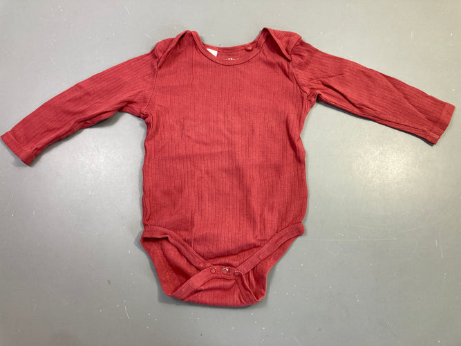 Body m.l rose terracotta côtelé, moins cher chez Petit Kiwi