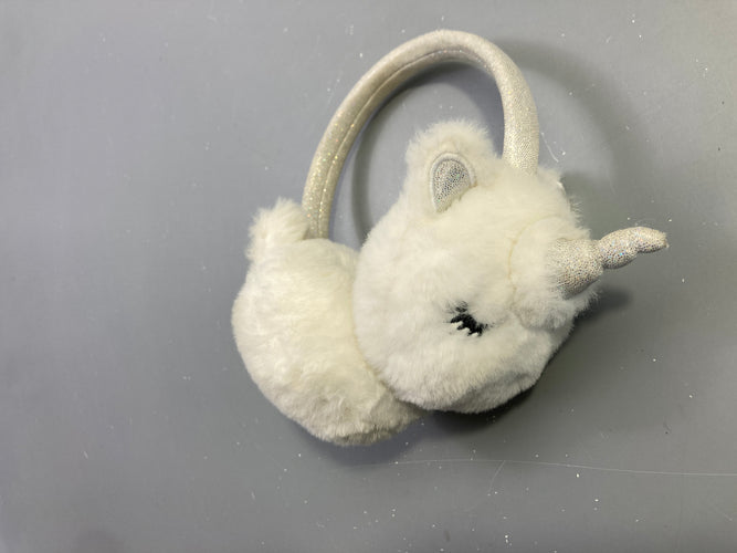 Cache-oreilles blanc licorne paillettes, moins cher chez Petit Kiwi
