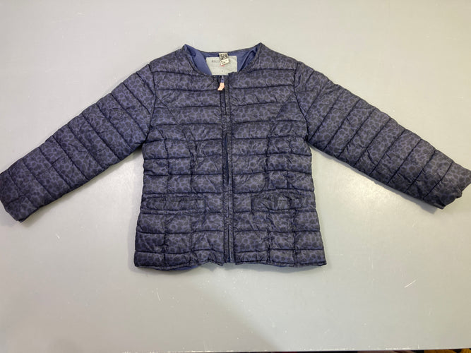 Doudoune m.l zippée bleu marine léopard noir, moins cher chez Petit Kiwi