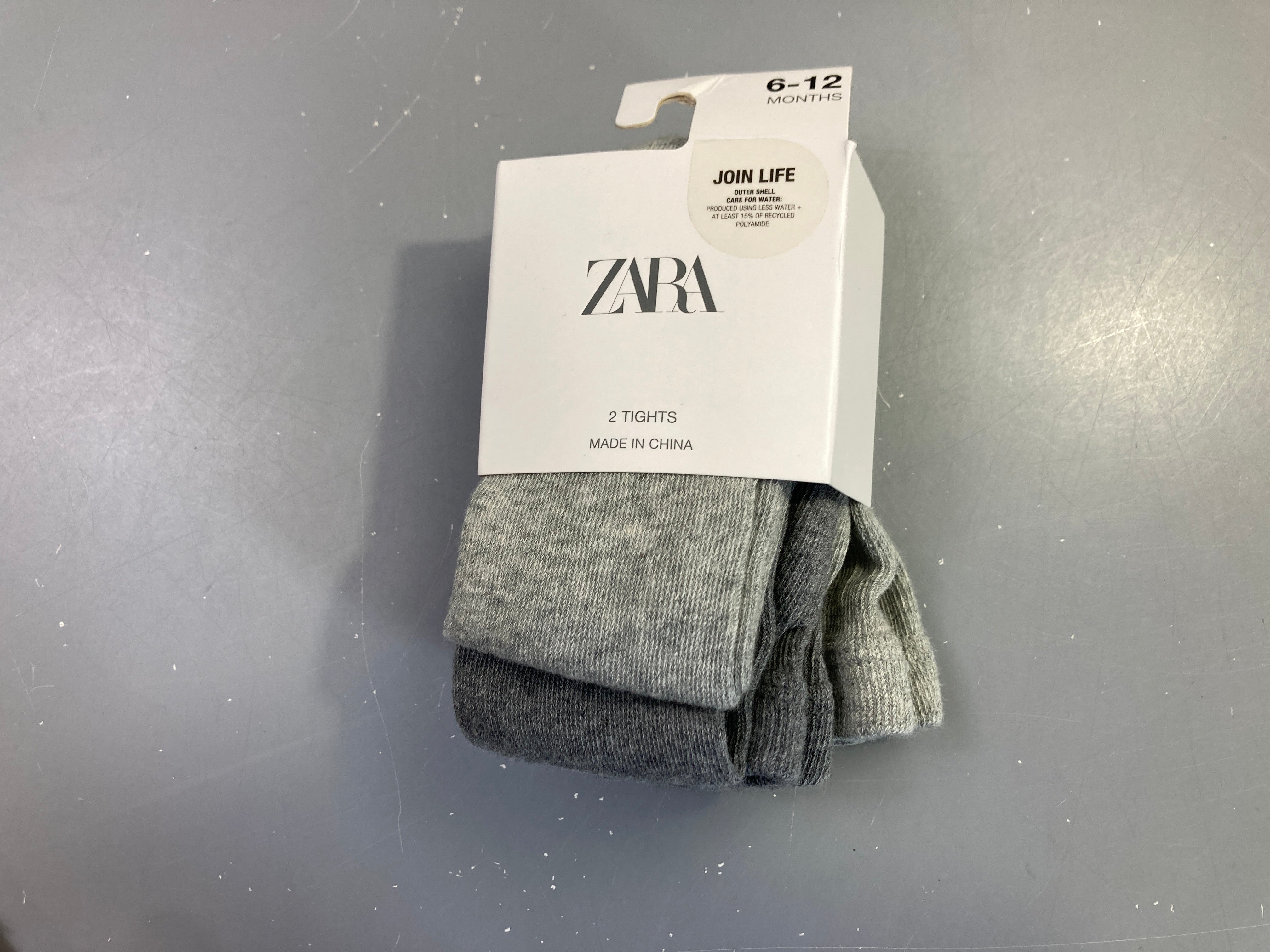 NEUF collants gris chiné