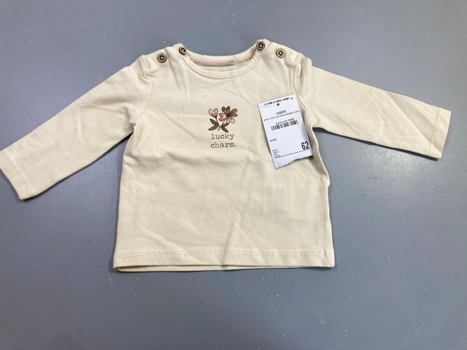 NEUF T-shirt m.l écru lucky charm, moins cher chez Petit Kiwi