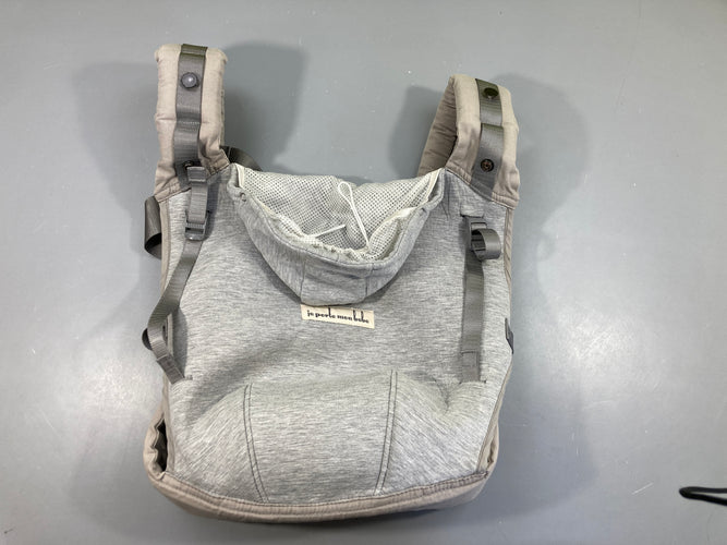 Porte-bébé Hoodie Carrier LOVE RADIUS by JE PORTE MON BEBE - gris athletic- jusque 3 ans, moins cher chez Petit Kiwi