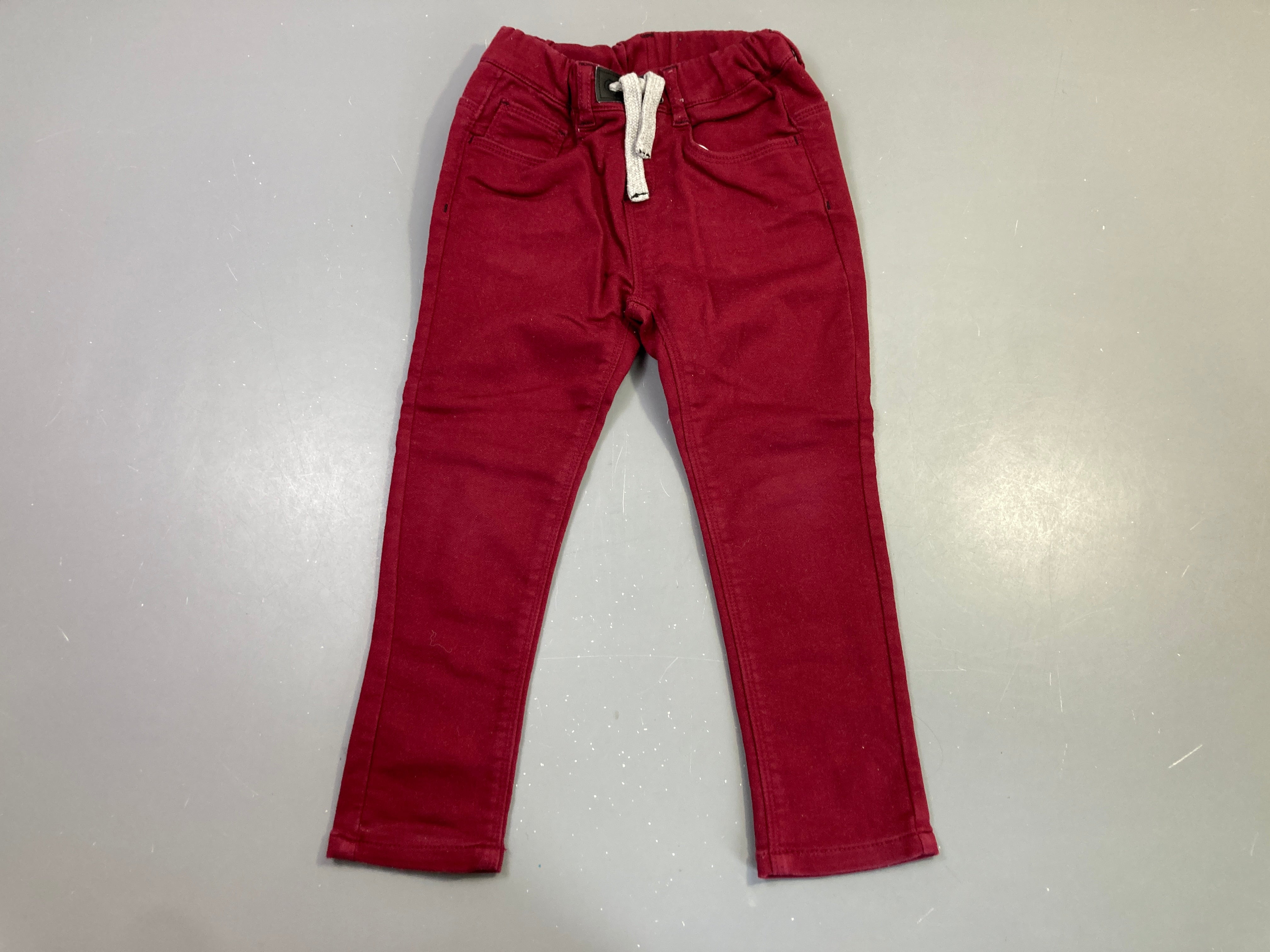 Pantalon bordeaux droit cordon