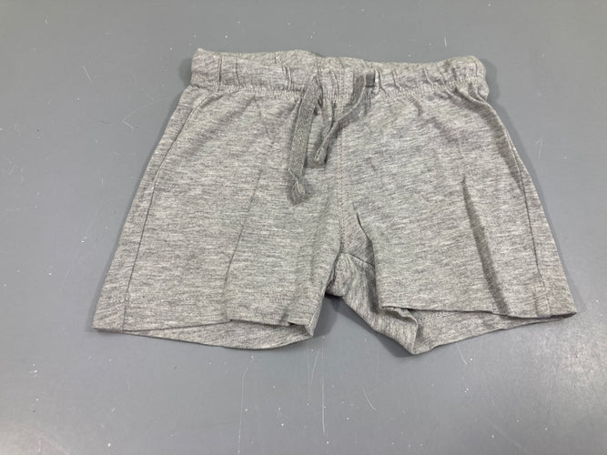 Short jersey gris chiné, moins cher chez Petit Kiwi