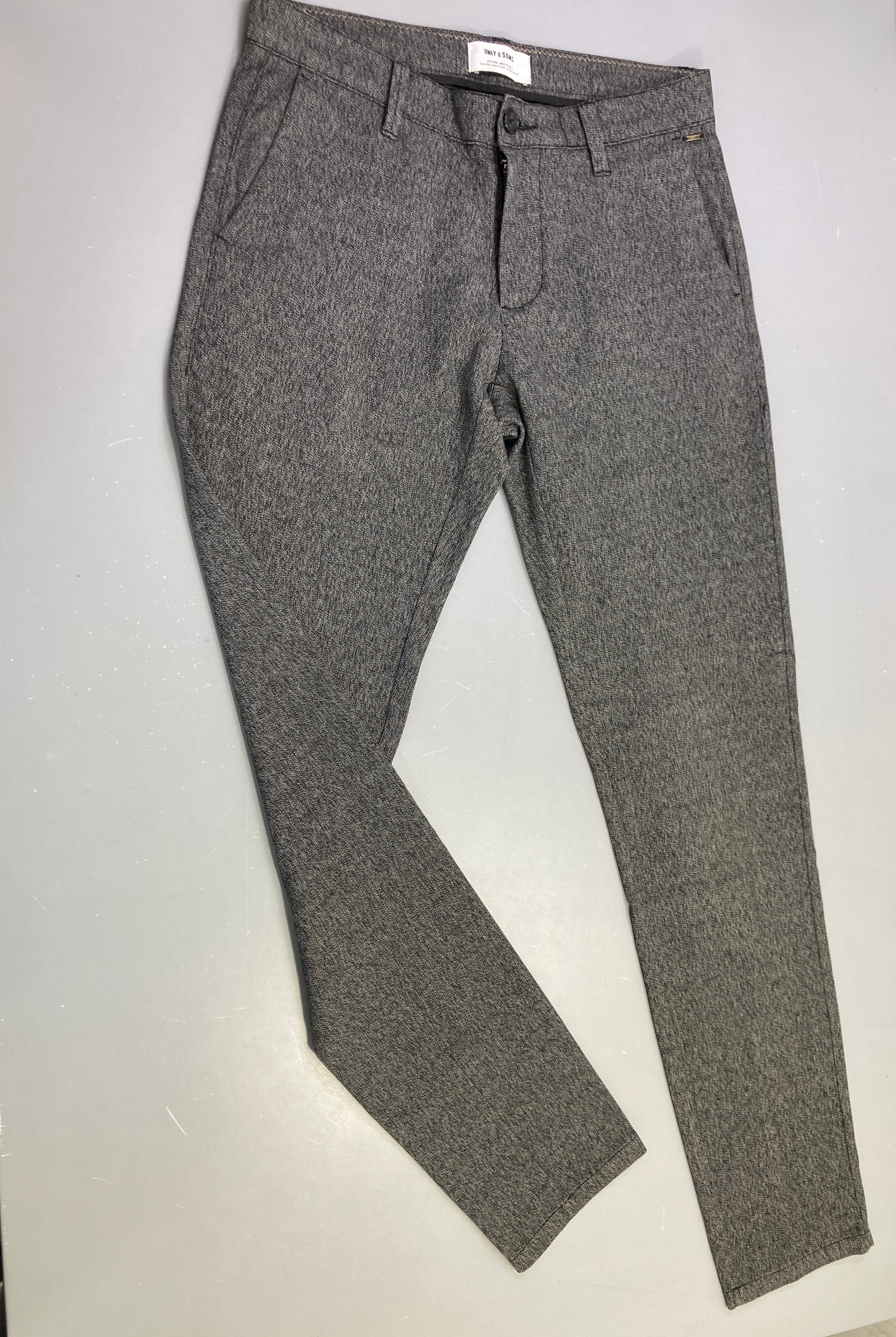 Pantalon chino gris chiné, Only&Sons, 28/34